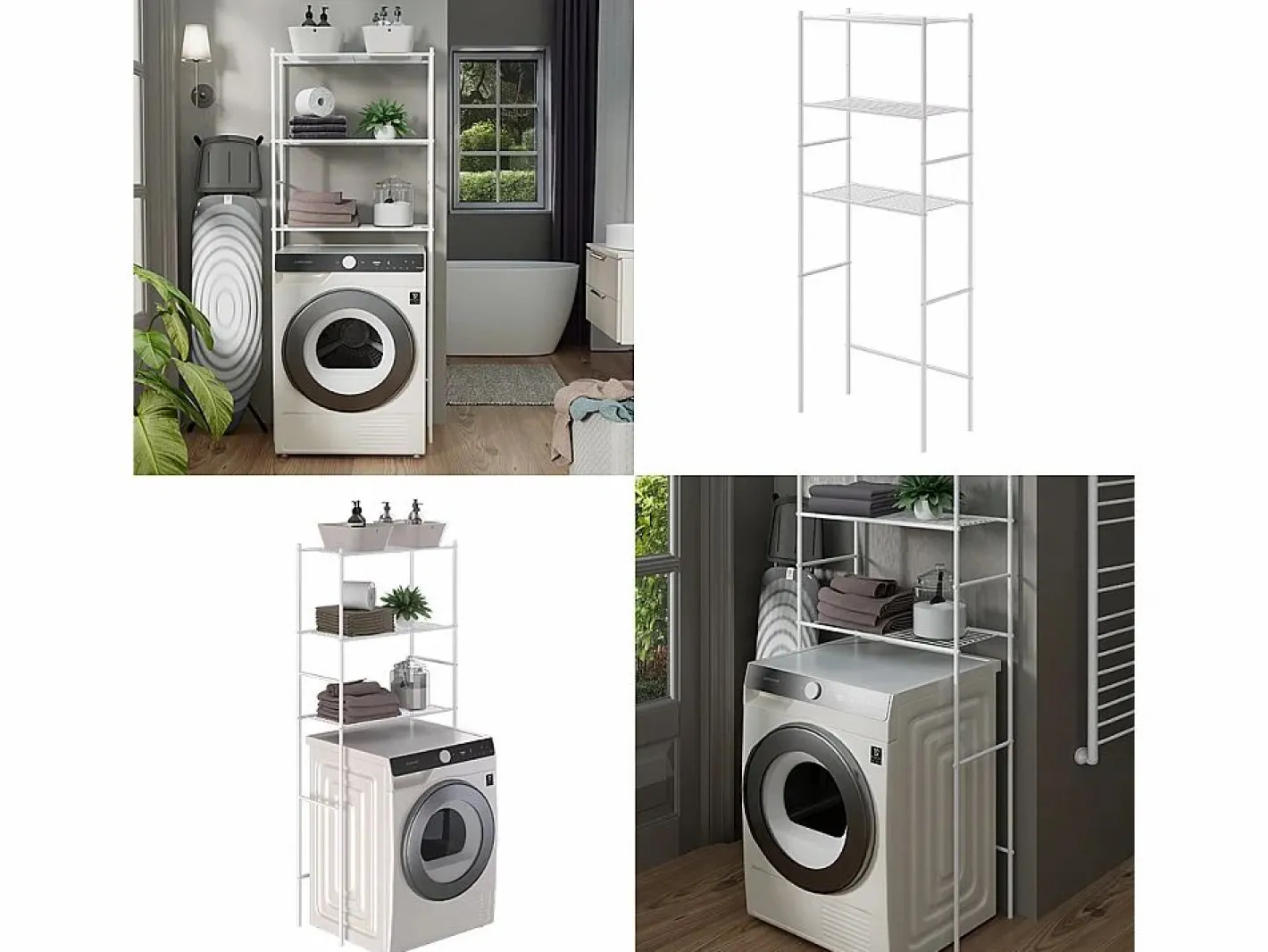 Vicco Mueble Para Lavadora|Estante para lavadora 66x30x162 miso