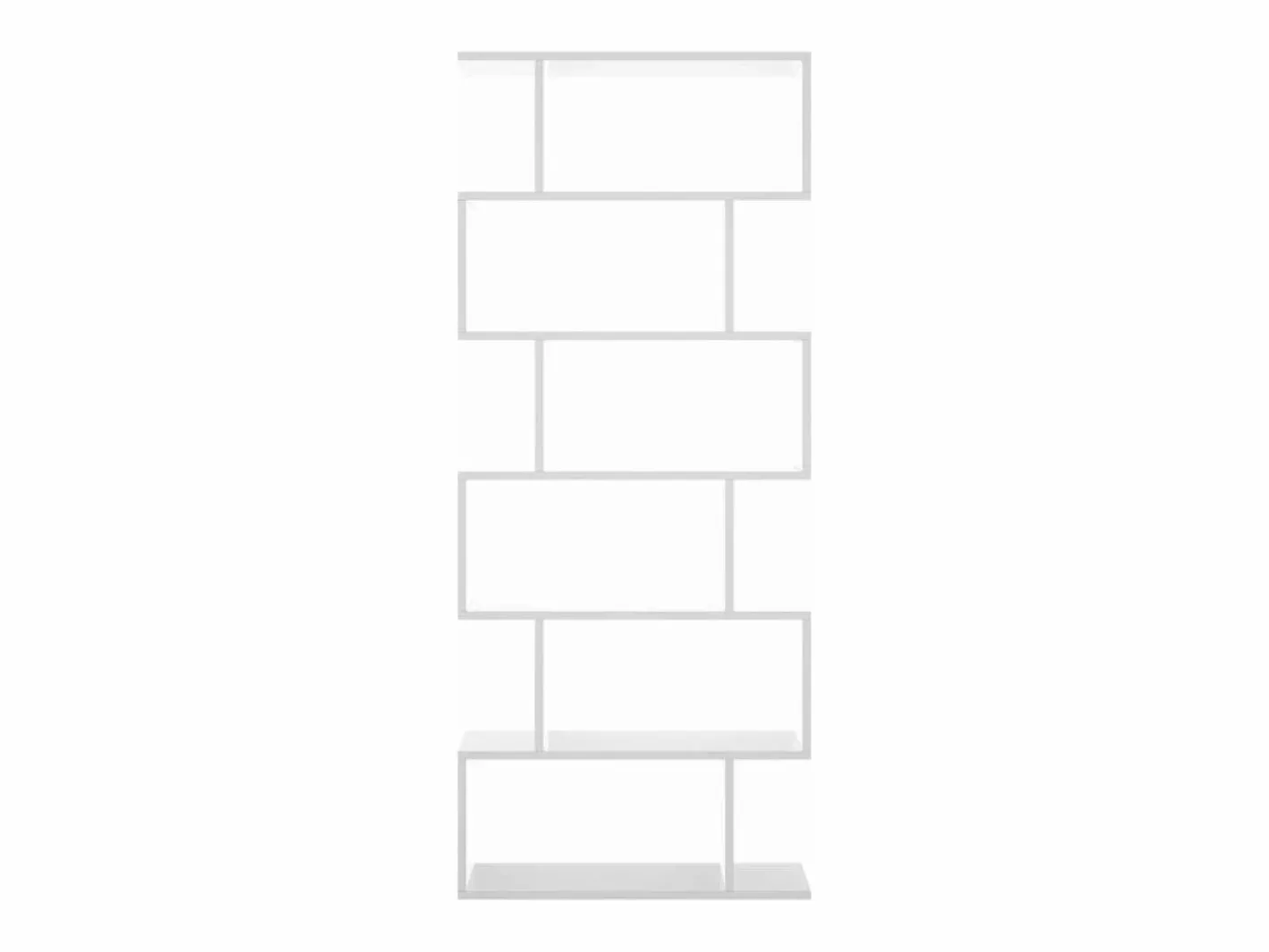 Estantería alta Ibros en brillo 190 cm(alto)80 cm(ancho)25 cm(fondo). . Blanco Hot
