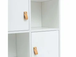 Estantería Anzio Blanca c/ 4 Puertas y 4 Estantes Blanco Discount