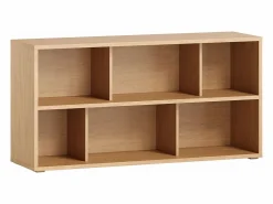 Miliboo Librería|Estantería baja acabado de madera clara de roble 140 cm EPURE