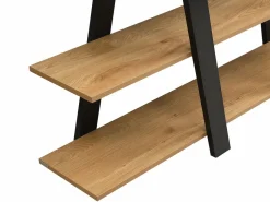 Vente-unique Estantería con 5 baldas - Natural y Negro - TUZLA Negro / Color natural claro Online