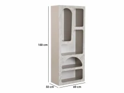 Vente-unique Estantería|Estantería con 5 compartimentos - Efecto mármol - LUELA