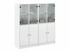 Estantería con puertas madera de ingeniería negro 136x37x142 cm ES127677^ Discount