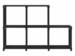 Clicnbuy Estantería de 5 cubos de tela negra 103x30x72,5 cm Negro New