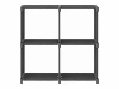 Clicnbuy Estantería de 4 cubos de tela 69x30x72,5 cm Gris Hot