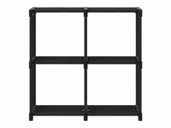 Clicnbuy Estantería de 4 cubos de tela negra 69x30x72,5 cm Negro Sale