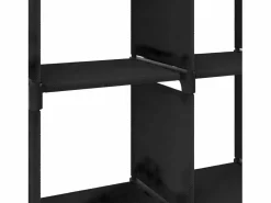 Clicnbuy Estantería de 4 cubos de tela negra 69x30x72,5 cm Negro Sale
