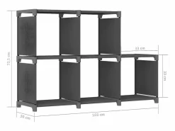Estantería de 5 cubos de tela 103x30x72,5 cm^Clicnbuy Best