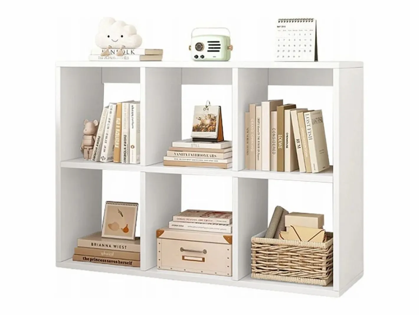Estantería|ESTANTERÍA DE 6 ESTANTES PARA LIBROS ARMARIO ABIERTO MODERNO LOFT 100x67x30 cm