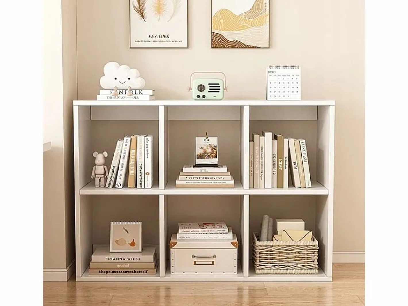 Estantería|ESTANTERÍA DE 6 ESTANTES PARA LIBROS ARMARIO ABIERTO MODERNO LOFT 100x67x30 cm