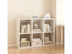 Estantería|ESTANTERÍA DE 6 ESTANTES PARA LIBROS ARMARIO ABIERTO MODERNO LOFT 100x67x30 cm
