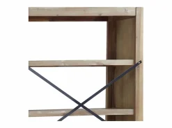 vidaxl Vitrina|Estantería de 7 nieveles madera maciza de acacia 80x30x200 cm
