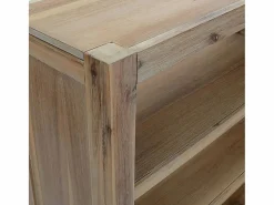 vidaxl Vitrina|Estantería de 7 nieveles madera maciza de acacia 80x30x200 cm