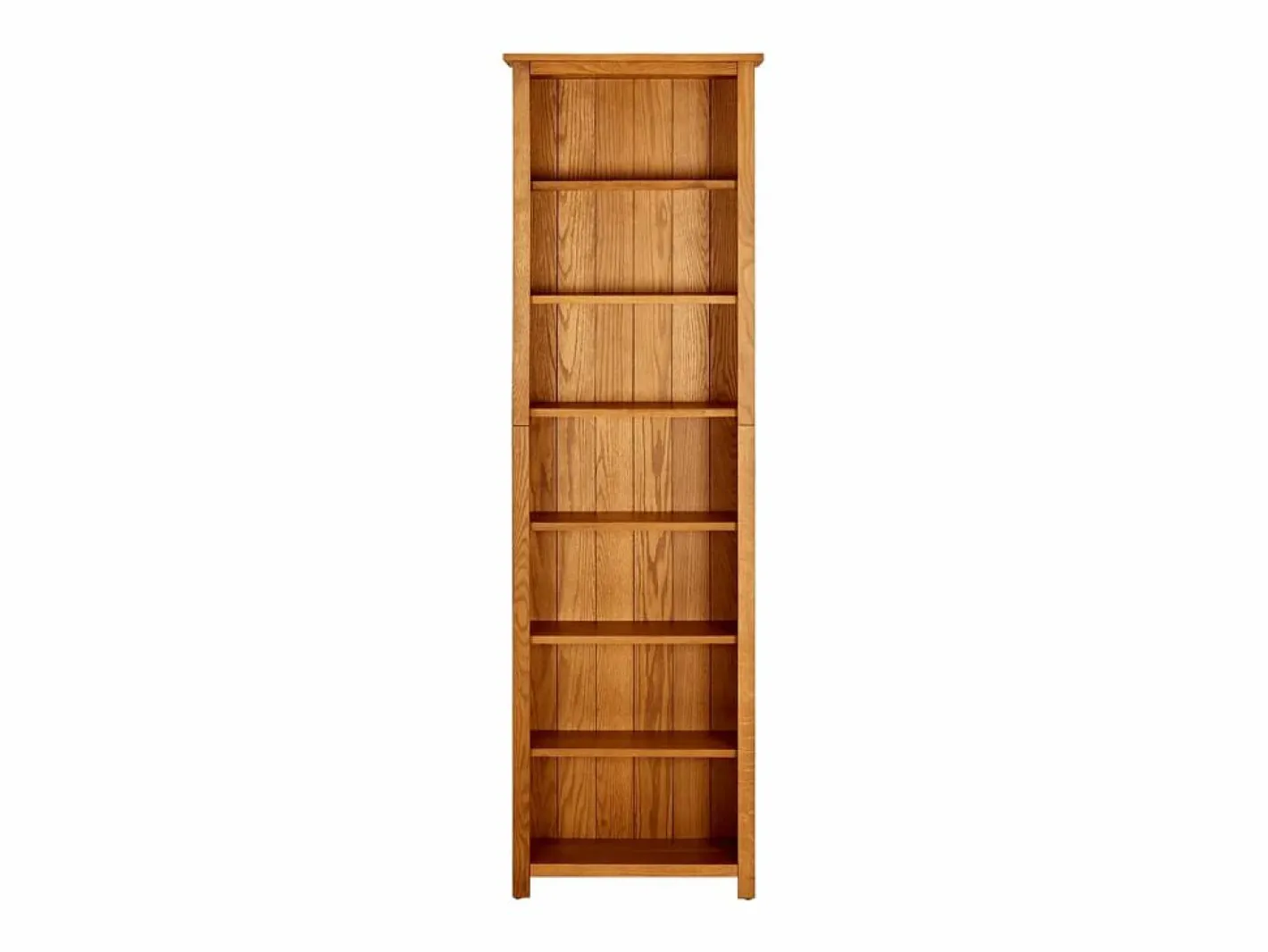 vidaxl Estantería de 7 niveles madera maciza de roble 60x22x200 cm Marru00f3n Outlet