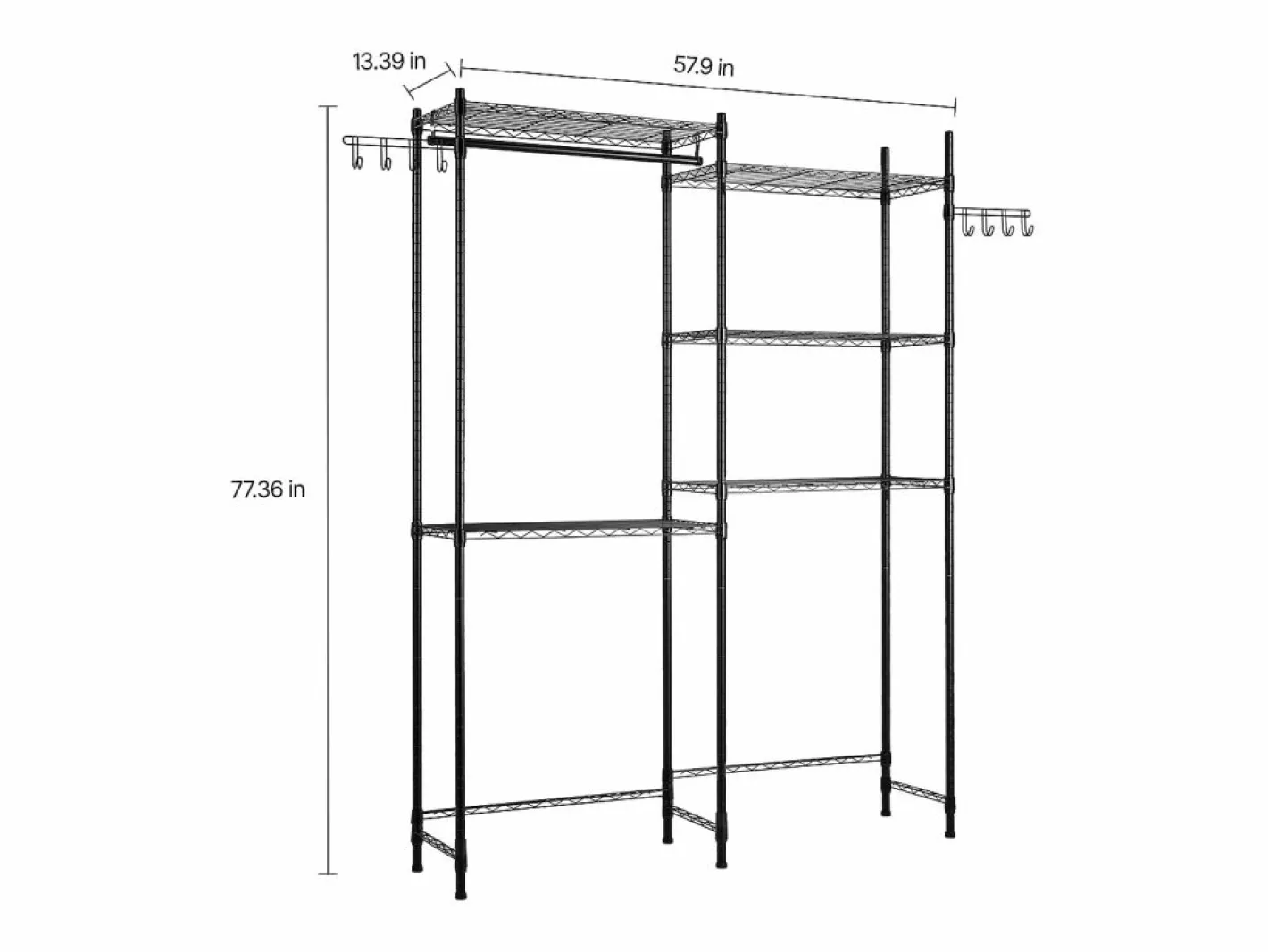 Mueble Para Lavadora|Estantería de Almacenamiento SucceBuy, para Lavadora y Secadora, 5 Niveles,