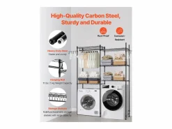 Mueble Para Lavadora|Estantería de Almacenamiento SucceBuy, para Lavadora y Secadora, 5 Niveles,