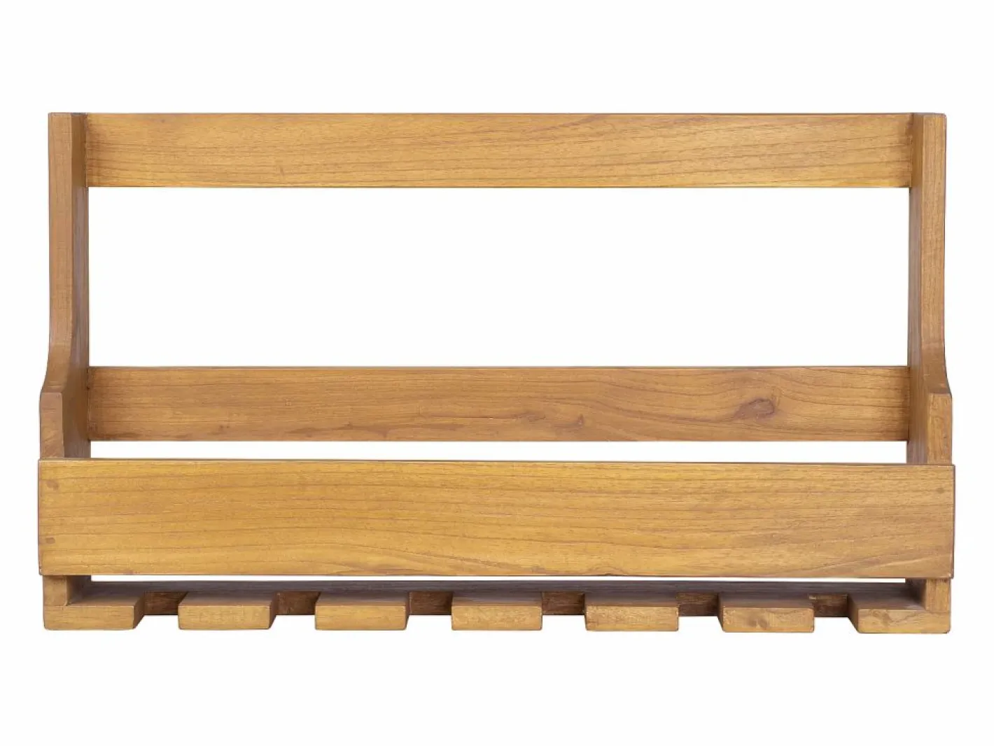 Estantería de botellas y copas vintage - Madera de Mindi - L. 70 x An. 15 x Al. 40 cm - VIDAGO^OZAIA Online