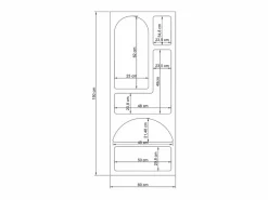 Vente-unique Estantería|Estantería de diseño con 5 huecos - - LUELA
