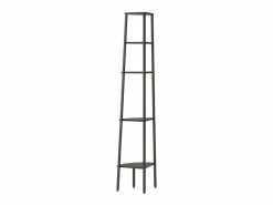 Clicnbuy Estantería|Estantería de esquina de 5 niveles negra 45,5x31,5x180 cm