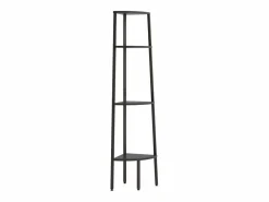 Clicnbuy Estantería|Estantería de esquina de 4 niveles negra 45,5x31,5x150 cm