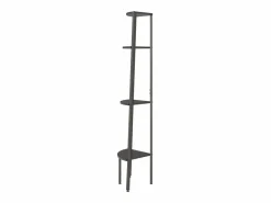 Clicnbuy Estantería|Estantería de esquina de 4 niveles negra 45,5x31,5x150 cm