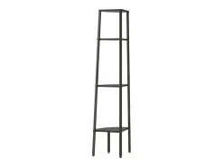 Clicnbuy Estantería|Estantería de esquina de 4 niveles negra 45,5x31,5x150 cm