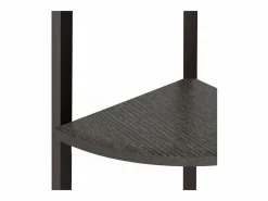 Clicnbuy Estantería|Estantería de esquina de 4 niveles negra 45,5x31,5x150 cm