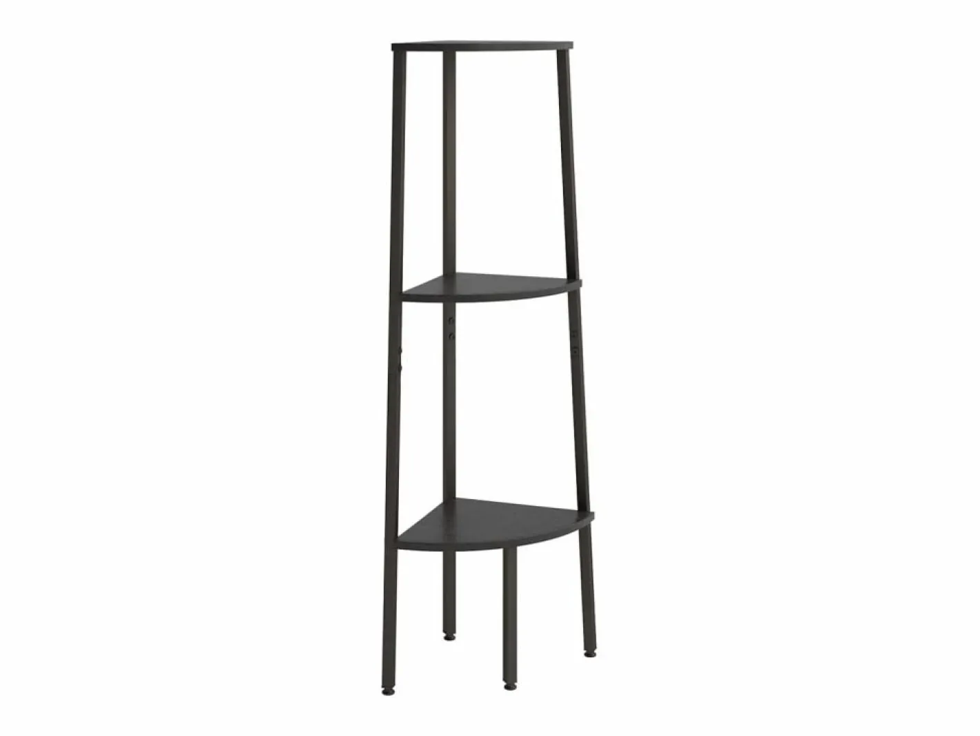 Estantería de esquina de 3 niveles negra 45,5x31,5x120 cm^Clicnbuy Discount