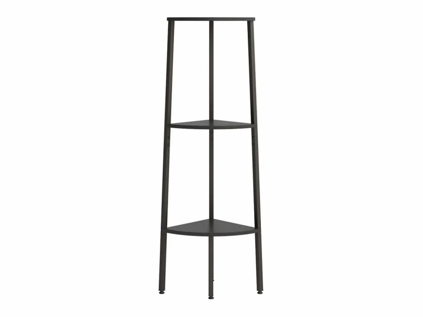 Estantería de esquina de 3 niveles negra 45,5x31,5x120 cm^Clicnbuy Discount