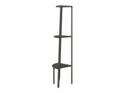 Estantería de esquina de 3 niveles negra 45,5x31,5x120 cm^Clicnbuy Discount