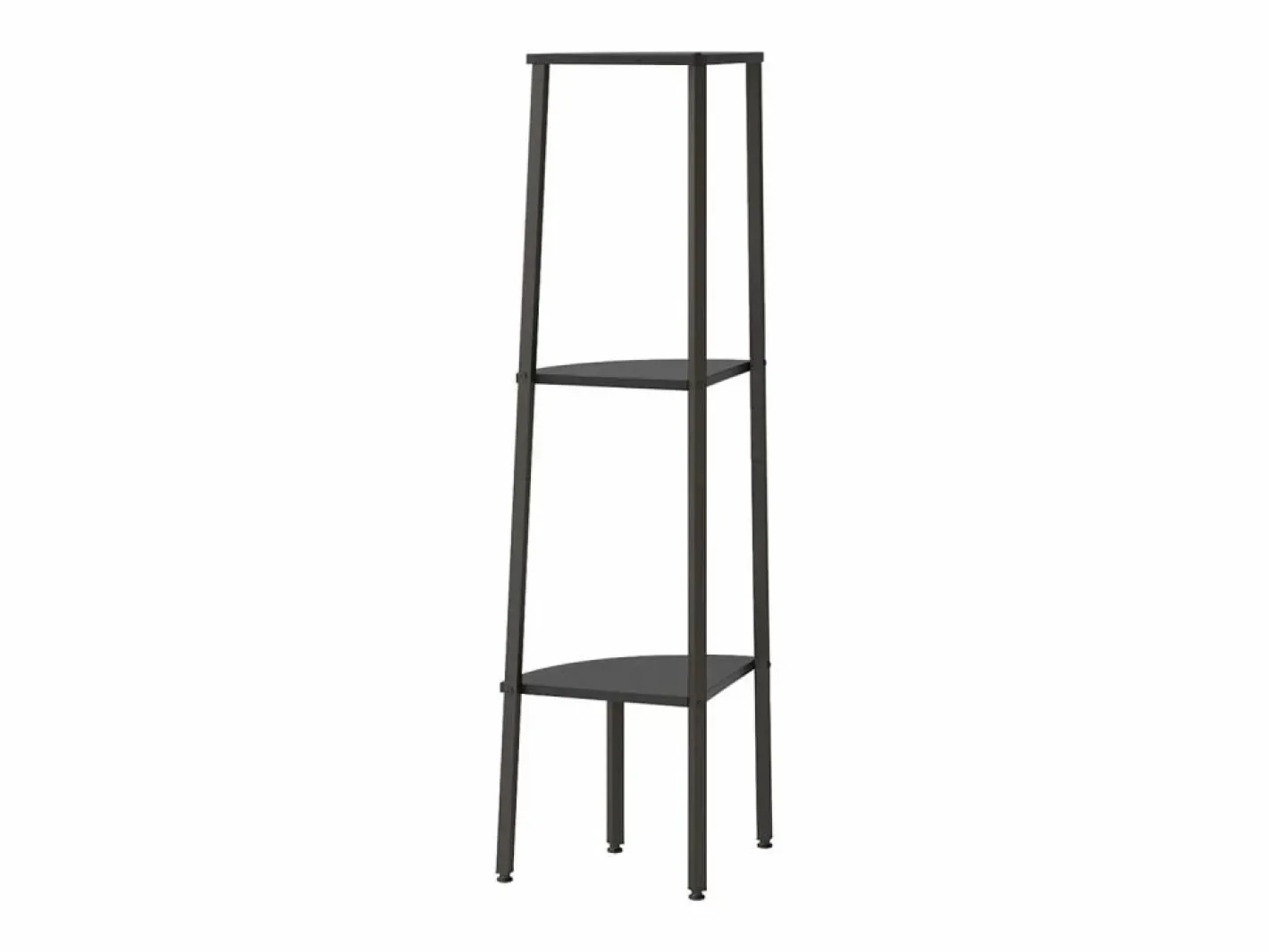 Estantería de esquina de 3 niveles negra 45,5x31,5x120 cm^Clicnbuy Discount