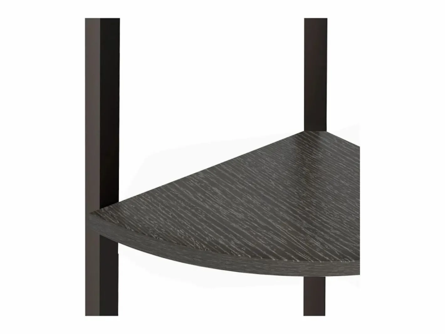 Estantería de esquina de 3 niveles negra 45,5x31,5x120 cm^Clicnbuy Discount
