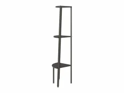 Estantería de esquina de 3 baldas 45,5x31,5x120 cm ES938236 Negro Hot