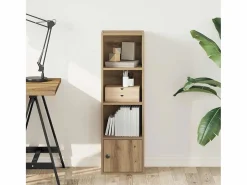 Estantería de madera de ingeniería roble artisan 31x24x102 cm^Clicnbuy Online