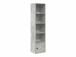 Estantería de madera de ingeniería hormigón 31x24x127 cm^Clicnbuy Best