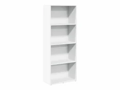 Clicnbuy Librería|Estantería de madera de ingeniería blanca 60x30x152 cm