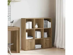 Clicnbuy Estantería de madera de ingeniería roble artisan 98x29x97,5 cm Marru00f3n Sale