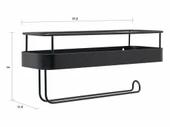 Materiales Y Utensilios De Cocina|Estantería de metal con portarrollos de cocina Toon -