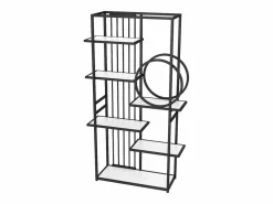 Estantería de metal y madera MDF - 6 estantes - Blanco y^Hauss Spole Hot