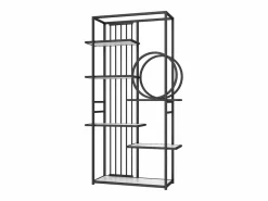 Estantería de metal y madera MDF - 6 estantes - Blanco y^Hauss Spole Hot