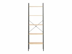 Estantería de pie 5 baldas marrón claro y negro 56x35x174 cm ES418902^ Discount