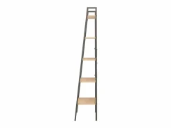 Estantería de pie 5 baldas marrón claro y negro 56x35x174 cm ES418902^ Discount