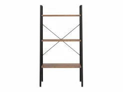 Estantería de pie 3 baldas marrón oscuro y negro 56x35x108 cm^Clicnbuy Sale