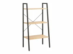 Clicnbuy Estantería|Estantería de pie 3 baldas marrón claro y negro 56x35x108 cm