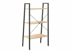 Clicnbuy Estantería|Estantería de pie 3 baldas marrón claro y negro 56x35x108 cm