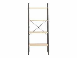 Clicnbuy Estantería|Estantería de pie 4 baldas marrón claro y negro 56x35x140 cm