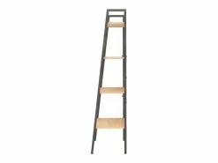 Clicnbuy Estantería|Estantería de pie 4 baldas marrón claro y negro 56x35x140 cm