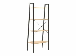 Clicnbuy Estantería|Estantería de pie 4 baldas marrón claro y negro 56x35x140 cm