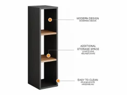 Vicco Estantería|Estantería de pie antracita/roble dorado 21.6x24x80.1 orlando