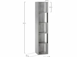 VS Venta-stock Estantería|Estantería de rincón Fiyi 5 huecos color Roble